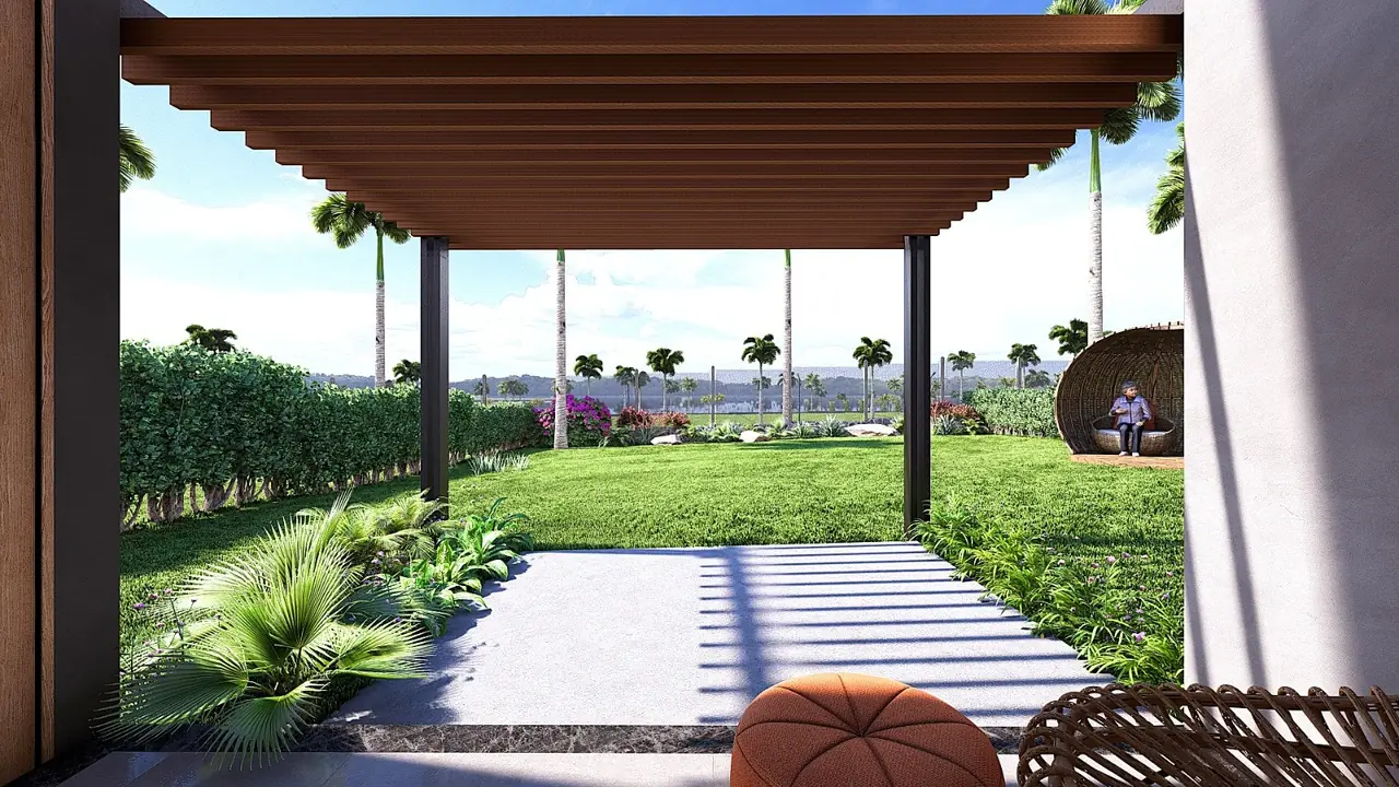 Private Gaerten zur Erholung im Aquafina Resort Paraguay